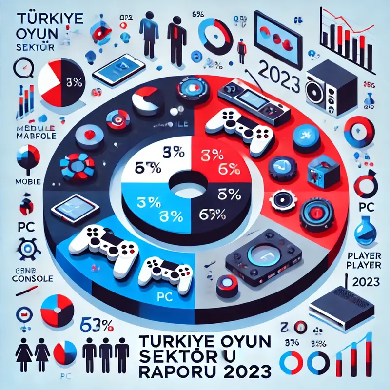 2023 Türkiye Oyun platformları ve oyuncu demografisi figürü